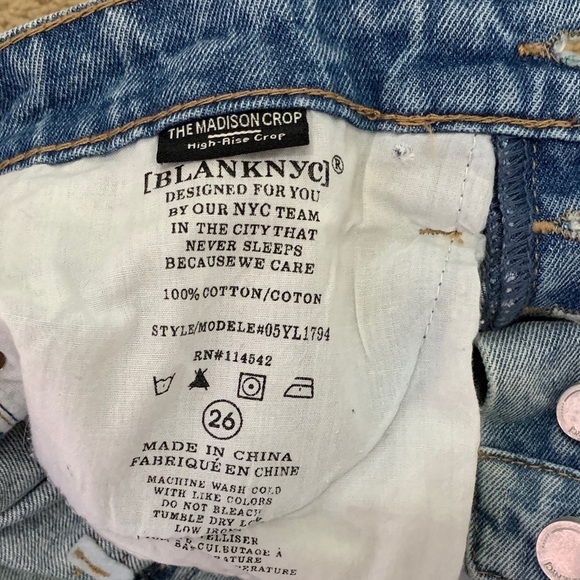 Blank NYC The Madison Crop High Rise Jeans 26 - Picture 5 of 6